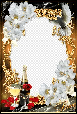 иллюстрация цифровой рамки цветков оранжевого petaled, рамки приглашения  свадьбы, рамка венчания высокое качество, прямоугольник, фотография, свадьба  png | Klipartz