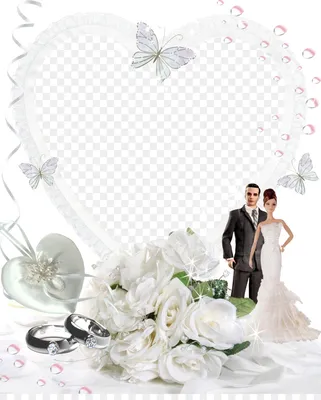 белая цветочная рамка, Свадебные приглашения Рамки на День Святого  Валентина, боковая рамка, любовь, прямоугольник, свадьба png | Klipartz