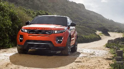 Обои для рабочего стола Land Rover Evoque Оранжевый машина 1600x1200