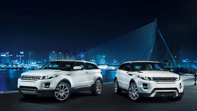 Фотография 2011 Range Rover Evoque Prestige красных машина Побережье