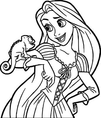 Раскраски Принцесса рапунцель для детей (37 шт.) - скачать или распечатать  бесплатно #21245