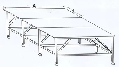 Стандартный раскройный стол - Оборудование для швейных  производствОборудование для швейных производств