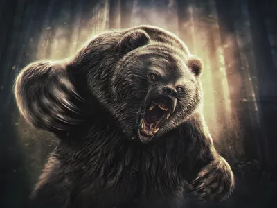 Разъяренный медведь в формате jpg - скачать бесплатно