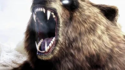 Атмосферное изображение разъяренного медведя