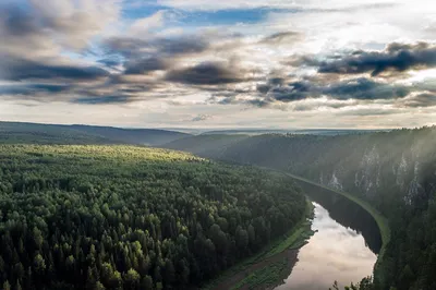 Река Чусовая. Вид с Красного камня. Пермский край | Пикабу