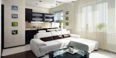 Дизайн интерьера 2-х комнатной квартиры 60 м² для семьи из 3-х человек в  Москве