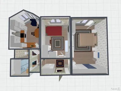 П44Т двушка линейка - Free Online Design | 3D Floor Plans by Planner 5D