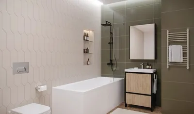 Ремонт ванной и туалета \"под ключ\" - современные интерьеры дизайна.