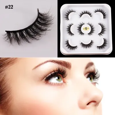 Faux Mink False Eyelashes Thick Dense 6d Three dimensional - Temu