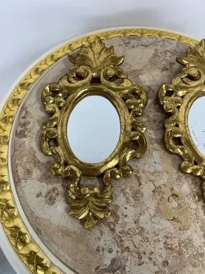 Напольное зеркало в резной раме Kingsley Gold в полный рост купить в Москве.