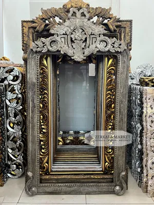 Зеркало в резной раме на деревянном каркасе, Spini - Мебель МР