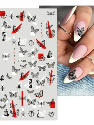 Маникюр с бабочками: фото и видео-урок | Нейл-арт, Красивые ногти,  Дизайнерские ногти