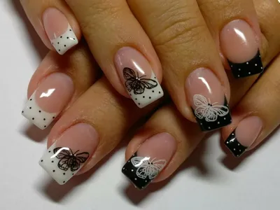 Дизайн ногтей с бабочками. Как нарисовать бабочки на ногтях