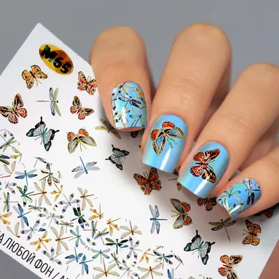 Nails Tuning Объемные 3D фигурки для маникюра, дизайн для ногтей бабочки