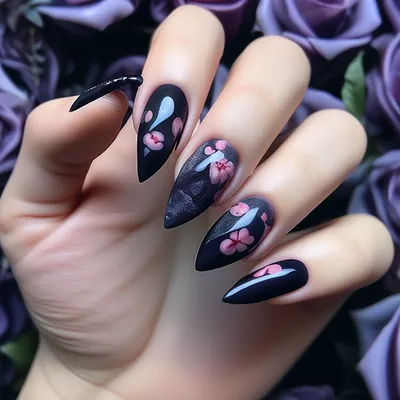 Рисунки на ногтях розы фото фотографии