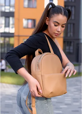 Рюкзак женский бежевый, стильный рюкзак для девушек, рюкзак для работы и  прогулок (ID#1650038411), цена: 1149 ₴, купить на Prom.ua
