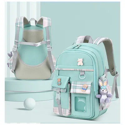 Рюкзак школьный для девочки подростка спортивный с брелком и usb зарядкой -  купить с доставкой по выгодным ценам в интернет-магазине OZON (160950783)