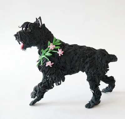 Antique Polish Schnauzer Dog Porcelain Figure Figurine | eBay