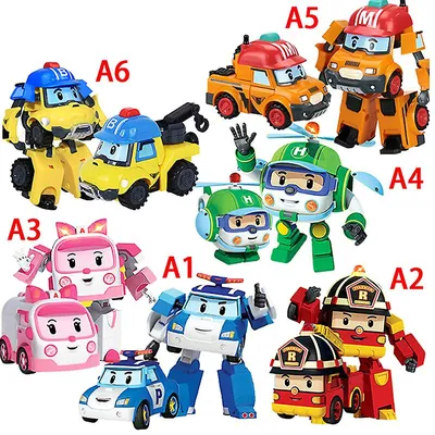 Robocar POLI Toys, DRONEY Transforming Robot Toys, 4\" Action Figure  Vehicles for Ages 3 and up - Walmart.com
