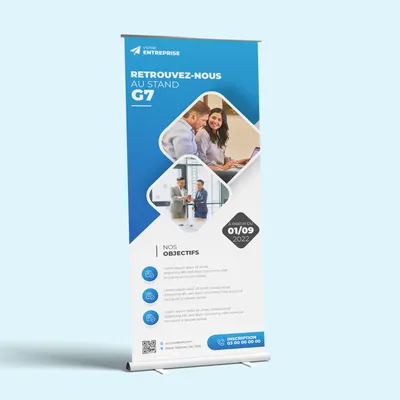 Print Roll-Up Banner Template · Graphic Yard | Graphic Templates Store