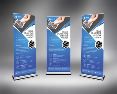 PSD Modern Roll Up Banner - Graphic Delta | Graphic Templates Store
