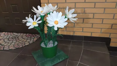 Как сделать ромашки из пластиковых бутылок | Семейный handmade | Дзен