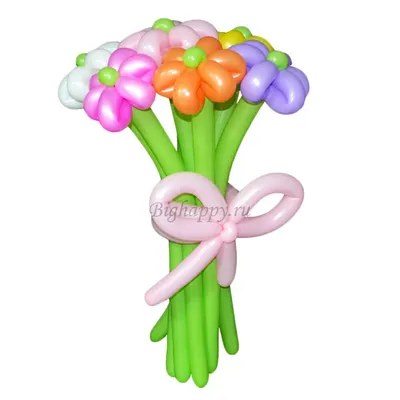 Ромашка из воздушных шаров цветы букет с бантом Daisy of balloons - YouTube