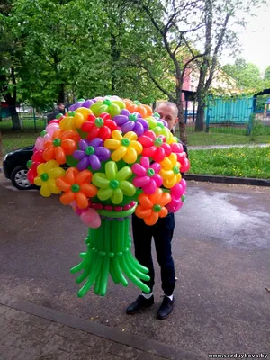 Ромашки хром из воздушных шаров
