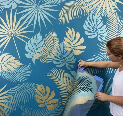 Роспись стен своими руками «прозрачная ветка» (Wall painting) - YouTube