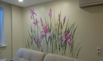 Роспись стен в квартире в японском стиле - Роспись стен
