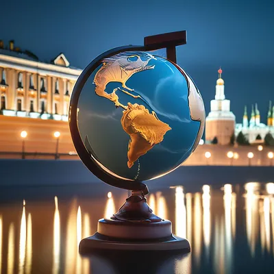 Political Map of Russia on Globe with Flag Stock Illustration -  Illustration of travel, national: 99745294