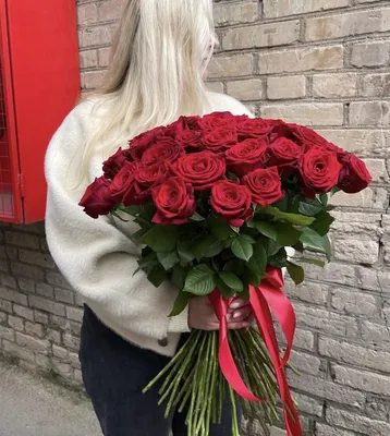 Букет красных роз (Россия) цветы Липецк