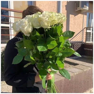 Букет из 51 белой розы 40 см» - купить во Владивостоке за 8 950 руб