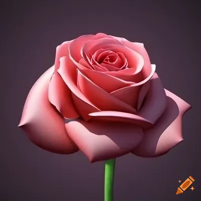 Beautiful 3D rose by xRebelYellx on DeviantArt