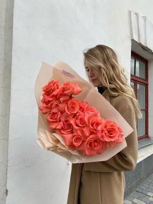 Букет из розовых роз Амстердам №431 купить в Саратове