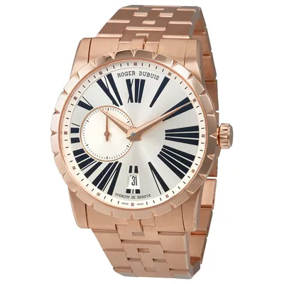 Roger Dubuis Excalibur DBEX0442 Roman Dial Large Mens 18K 46mm Rose Gold  Watch | eBay