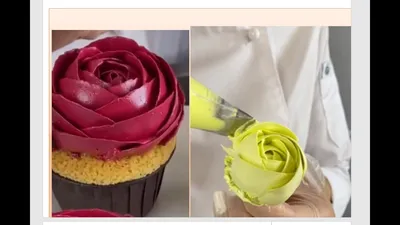 МК Как сделать розу из крема Пошаговое видео от Надежды Коломейцевой ☘️  Cream rose - YouTube