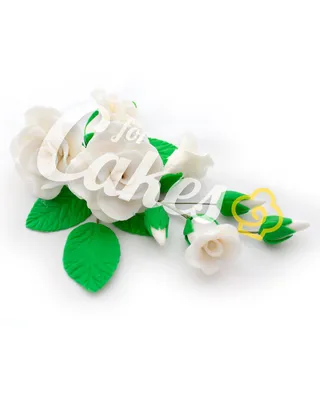 Сахарные цветы из мастики «Букет на проволоке - Розы Белые», Казахстан -  купить Сахарные цветы в интернет-магазине Forcakes