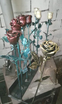 Роза из металла фото фотографии