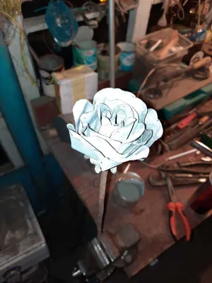 Роза из металла | Пикабу