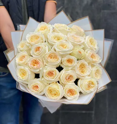 Кремовые и пышные розы Condlelight купить в Гродно по выгодной цене с  доставкой
