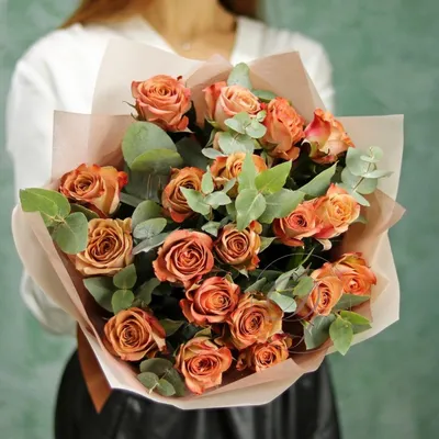 51 роза Капучино купить с доставкой в Москве | Заказать букет цветов  недорого