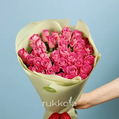 31 розовая роза (Кения) купить с доставкой в Москве | Заказать букет цветов  недорого
