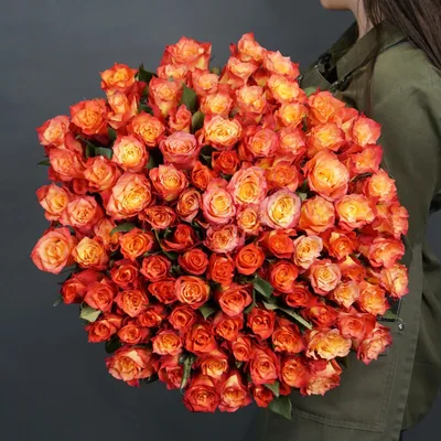 Купить 15 сортовых роз хай меджик 50 см в оформлении с доставкой в  Санкт-Петербурге