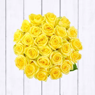 Букет из 25 желтых роз «Хаммер» по ✓ выгодной цене 2350 рублей купить в  Москве в DeliveryRose | DeliveryRose