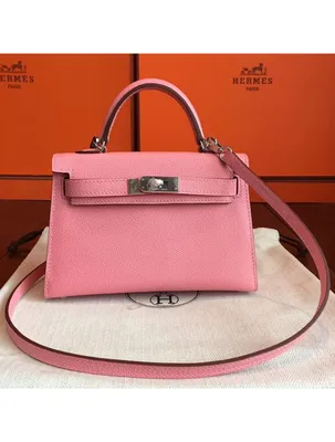 Replica Hermes Kelly Mini II Handmade Bag In Rose Confetti Epsom Leather