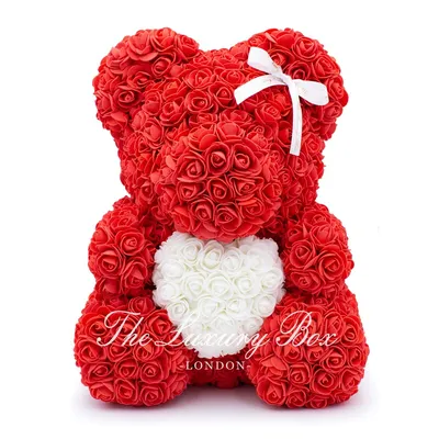 Rose Bear Original Gift Box, Rose Teddy Bear, Flower Bear - Madeofrose