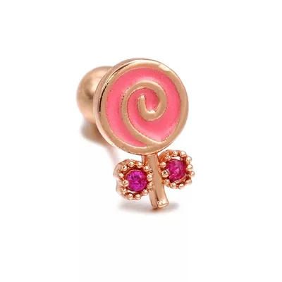 Rose Gold Lollipop Stud Earrings | Joylicious