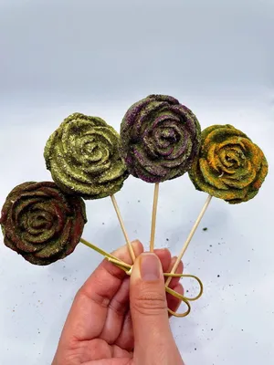 Colorful rose lollipop on white background Stock Photo | Adobe Stock