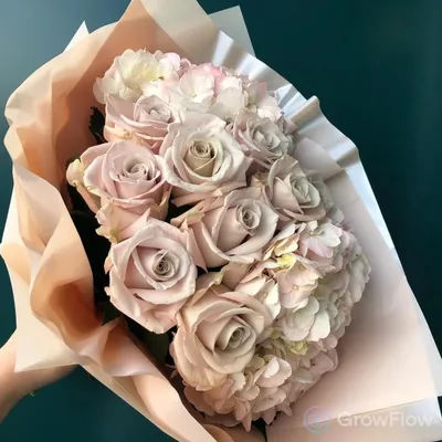 Букет \"Пудровая роза Мента\" - заказать с доставкой недорого в Москве по  цене 4 940 руб.